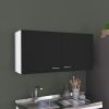 Napoles Wall Cabinet; Two Shelves; Double Door -Black