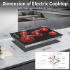 8500W electromagnetic cooker 30in built-in 5 burner without electromagnetic field radiation LED display 9 kinds of power glass pot, ceramic pot, metal