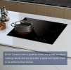 6400W electromagnetic cooker 24in built-in 4 burner ceramic table burner without electromagnetic field radiation LED display touch control