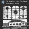 30in Built-in gas cooker Top 5 burner LPG / NG double fuel gas stove 24in gas gas stove combustion embedded stove gas kitchen stove, gas double-headed