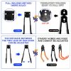 Utility tools, garages, ladders, wall racks, brackets, outdoor garage hooks 12-piece, heavy-duty steel tool wall storage hooks with non-slip coating,