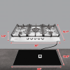 30in Built-in gas cooker Top 5 burner LPG / NG double fuel gas stove 24in gas gas stove combustion embedded stove gas kitchen stove, gas double-headed