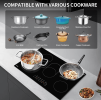 8500W electromagnetic cooker 30in built-in 5 burner without electromagnetic field radiation LED display 9 kinds of power glass pot, ceramic pot, metal
