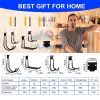 Utility tools, garages, ladders, wall racks, brackets, outdoor garage hooks 12-piece, heavy-duty steel tool wall storage hooks with non-slip coating,