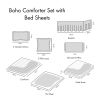 Boho Comforter Set with Bed Sheets