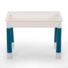 Multifunctional Rectangular Building Block Table - Gray and Yellow (with DIY Blocks)