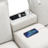 [VIDEO provided][New]109*57"Modern Sectional Cloud Sofa with Console,USB Charging Port,Reading Light,Cup Holder,4 Seat Chenille Modular Couch,Storable