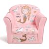 Super Soft Velvet Lamb/Mermaid Kids Couch Sofa with Armrests