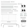 Garment Hanging Rack Clothing Hanging Rail Pillow Shoe Display Organizer Stand Rolling Wheel Clothes Organizer