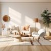 Qokori 100% Solid  Beech Wood Chair Frame,Sherpa Chair,Faux Wool White lounge chair,Chairs for Bedrooms 
Living Room"