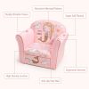 Super Soft Velvet Lamb/Mermaid Kids Couch Sofa with Armrests