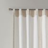 Faux Linen Rod Pocket and Back Tab Fleece Lined Curtain Panel