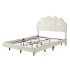 2-Pieces Bedroom Sets Full Size Upholstered LED Platform Bed with Storage Ottoman-Velvet