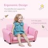 Kids Sofa Set with Footstool-Pink