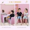 Kids 2-in-1 Sofa Sets-Pink