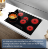 8500W electromagnetic cooker 30in built-in 5 burner without electromagnetic field radiation LED display 9 kinds of power glass pot, ceramic pot, metal