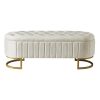 2-Pieces Bedroom Sets Full Size Upholstered LED Platform Bed with Storage Ottoman-Velvet