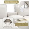 [VIDEO provided][New]109*57"Modern Sectional Cloud Sofa with Console,USB Charging Port,Reading Light,Cup Holder,4 Seat Chenille Modular Couch,Storable
