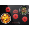 8500W electromagnetic cooker 30in built-in 5 burner without electromagnetic field radiation LED display 9 kinds of power glass pot, ceramic pot, metal