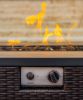 43" Fire Pit Table with Glass Shield with cover