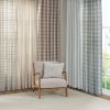 Faux Linen Rod Pocket and Back Tab Fleece Lined Curtain Panel