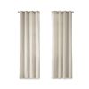 Plaid Rod Pocket and Back Tab Curtain Panel with Fleece Lining
