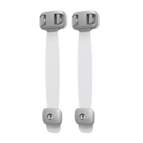 Home Baby Safety Protection Lock Anti-Clip Hand Door Closet Cabinet Locks Fo Fridge Cabinet Drawer Box Safe Lock For Kids No Tools Or Drilling Child S (Color: Gray, Num: 2Pcs)