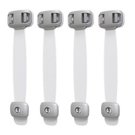Home Baby Safety Protection Lock Anti-Clip Hand Door Closet Cabinet Locks Fo Fridge Cabinet Drawer Box Safe Lock For Kids No Tools Or Drilling Child S (Color: Gray, Num: 4Pcs)