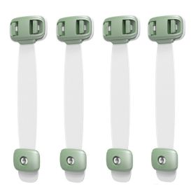 Home Baby Safety Protection Lock Anti-Clip Hand Door Closet Cabinet Locks Fo Fridge Cabinet Drawer Box Safe Lock For Kids No Tools Or Drilling Child S (Color: Green, Num: 4Pcs)