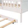 Twin Size House Bed Wood Bed with Twin Size Trundle