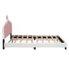 Full size Upholstered Princess Bed With Crown Headboard,Full Size Platform Bed with Headboard and Footboard