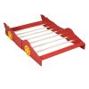 Full Size Race Car-Shaped Platform Bed with Wheels