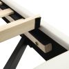 Queen Size Floating Bed Frame with LED Lights and USB Charging,Modern Upholstered Platform LED Bed Frame