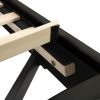 Queen Size Floating Bed Frame with LED Lights and USB Charging,Modern Upholstered Platform LED Bed Frame