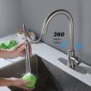 Touch Kitchen Faucet with Pull Down Sprayer; Single Handle High Arc  Pull out Kitchen Faucet; Single Level Stainless Steel Kitchen Sink Faucets with P