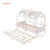 Twin Size House Bed Wood Bed with Twin Size Trundle