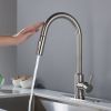 Touch Kitchen Faucet with Pull Down Sprayer; Single Handle High Arc  Pull out Kitchen Faucet; Single Level Stainless Steel Kitchen Sink Faucets with P