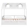 Twin Size House Bed Wood Bed with Twin Size Trundle
